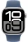 Apple Watch Series 10 GPS 42mm Silver Aluminium Case with Denim Sport Band - M/L